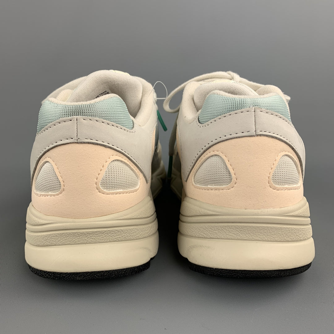 Zapatillas de deporte con cordones de nailon y materiales mixtos gris claro ADIDAS Talla 9