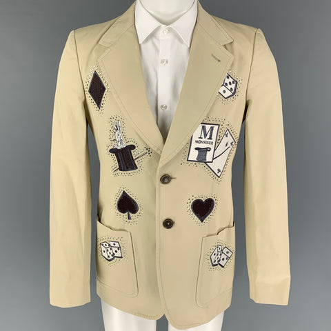 VIKTOR &amp; ROLF Taille 36 Manteau de sport en coton et métal avec applique beige