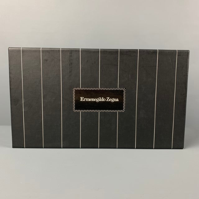 ERMENEGILDO ZEGNA Talla 8.5 Zapatos con cordones de cuero negro