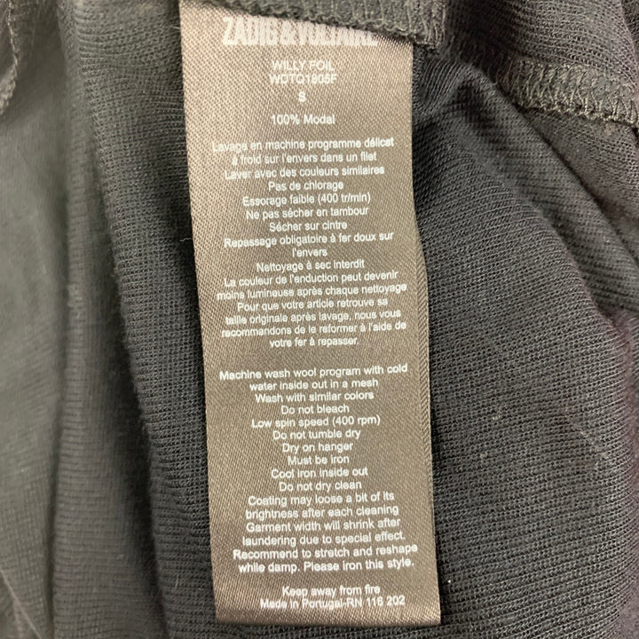 ZADIG &amp; VOLTAIRE T-Shirt Manche Longue Modal Noir Taille S