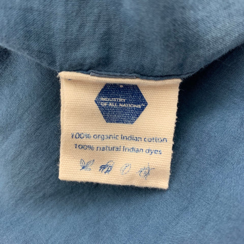 INDUSTRY OF ALL NATIONS Size M Blue Cotton Short Sleeve Shirt