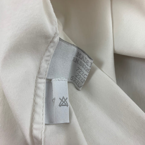 PRADA Size M White Cotton Pointed Collar Long Sleeve Shirt