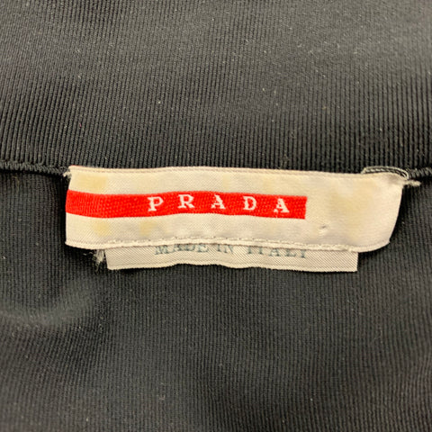 PRADA SPORT Size S Black Nylon High Collar Top