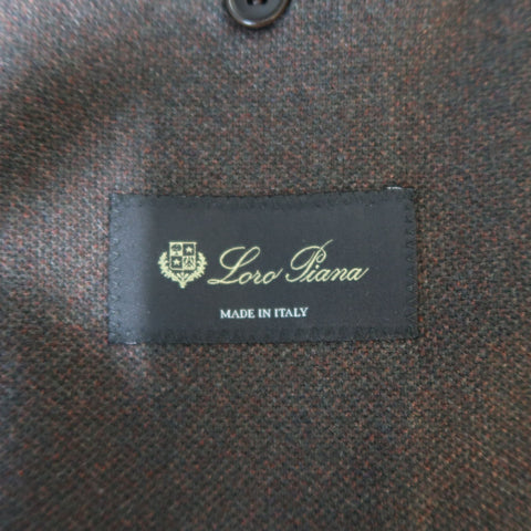 LORO PIANA 42 R Brown Heather Silk / Cashmere Notch Lapel Sport Coat