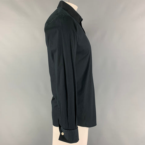 DOLCE & GABBANA Gold Size L Black Cotton Long Sleeve Shirt