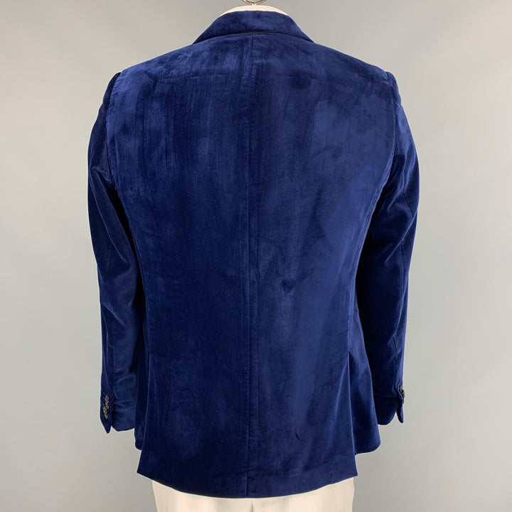 PAUL SMITH Soho Fit Size 42 Cobalt Velvet Polyester Sport Coat