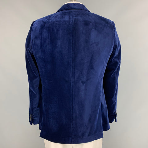 PAUL SMITH Soho Fit Size 42 Cobalt Velvet Polyester Sport Coat
