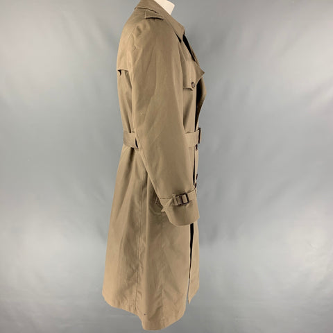 CHRISTIAN DIOR Size 44 Khaki Wool Polyester Trenchcoat