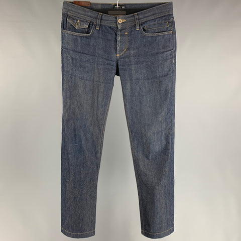 D&amp;G by DOLCE &amp; GABBANA Taille 31 Jean droit en coton bleu foncé avec braguette boutonnée