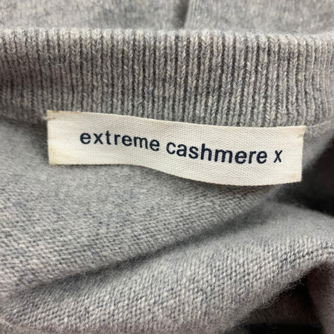 EXTREME CASHMERE Talla XL Suéter extragrande de mezcla de cachemira gris jaspeado