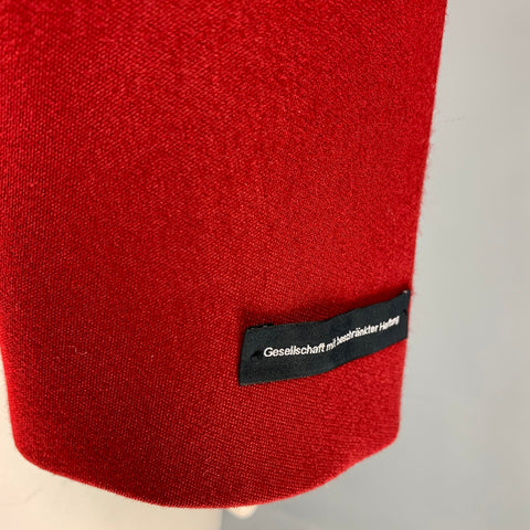 GmbH SS19 Survival Strategies Talla 12 Chaqueta con solapa de muesca de lana color burdeos