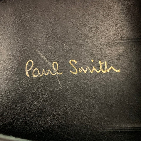 PAUL SMITH Talla 9 Zapatos con cordones y punta de ala de cuero perforado negro