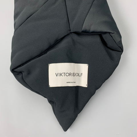 VIKTOR & ROLF Two Tone Black Padded Scarf