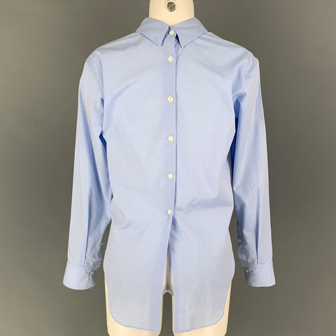 RAG & BONE Size XXS Light Blue Cotton Cropped Shirt