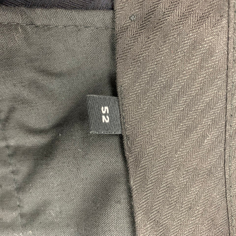 THE KOOPLES Size 40 Navy Black Herringbone Wool Mohair Tuxedo Suit