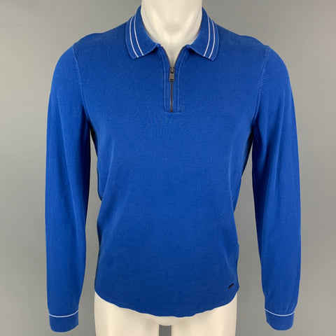 BOSS by HUGO BOSS Size M Blue Cotton Pullover