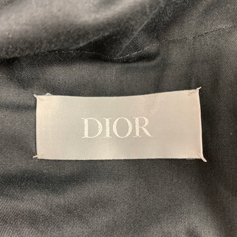 DIOR by Kim Jones Size L Grey Gunmetal Polyamide Drawstring Casual Pants