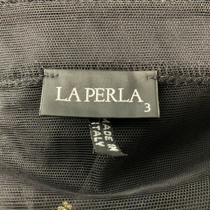 LA PERLA Size M Black See Through Mesh Tank Dress Top