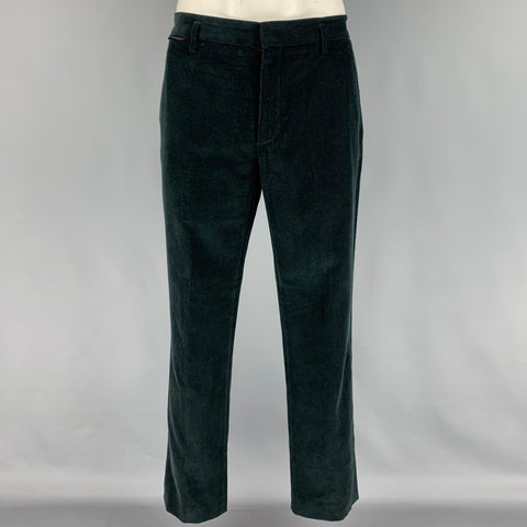 MARC JACOBS Size 42 Black Corduroy Cotton Notch Lapel Suit