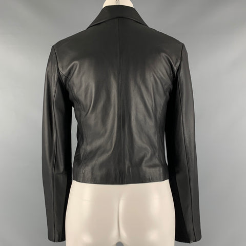 VINCE Chaqueta Piel Cordero Negra Talla S