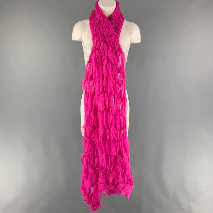 DRIES VAN NOTEN SS 22 Size One Size Pink Woven Silk Jelvie Scarf