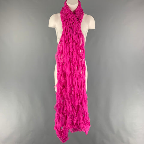 DRIES VAN NOTAN SS 22 Talla Talla única Bufanda Jelvie de seda tejida rosa