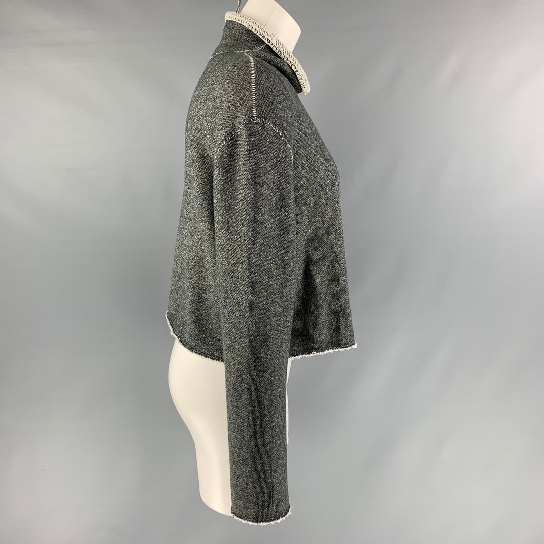 RAG & BONE Size XS Grey Heather Cotton Mock Turtleneck Pullover - Womens