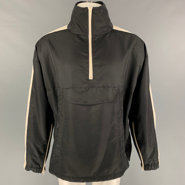 DANIEL PATRICK Size M Black Cream Color Block Polyester Jacket