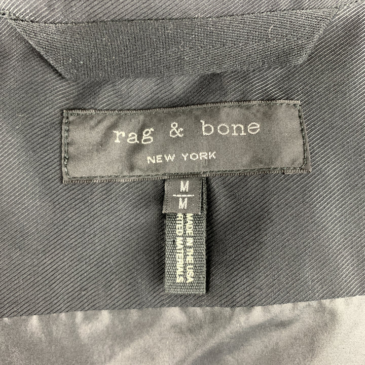 RAG & BONE Size M Black High Collar Full Zip Jacket