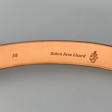 STANLEY KORSHAK Waist Size 38 Cognac Lizard Belt