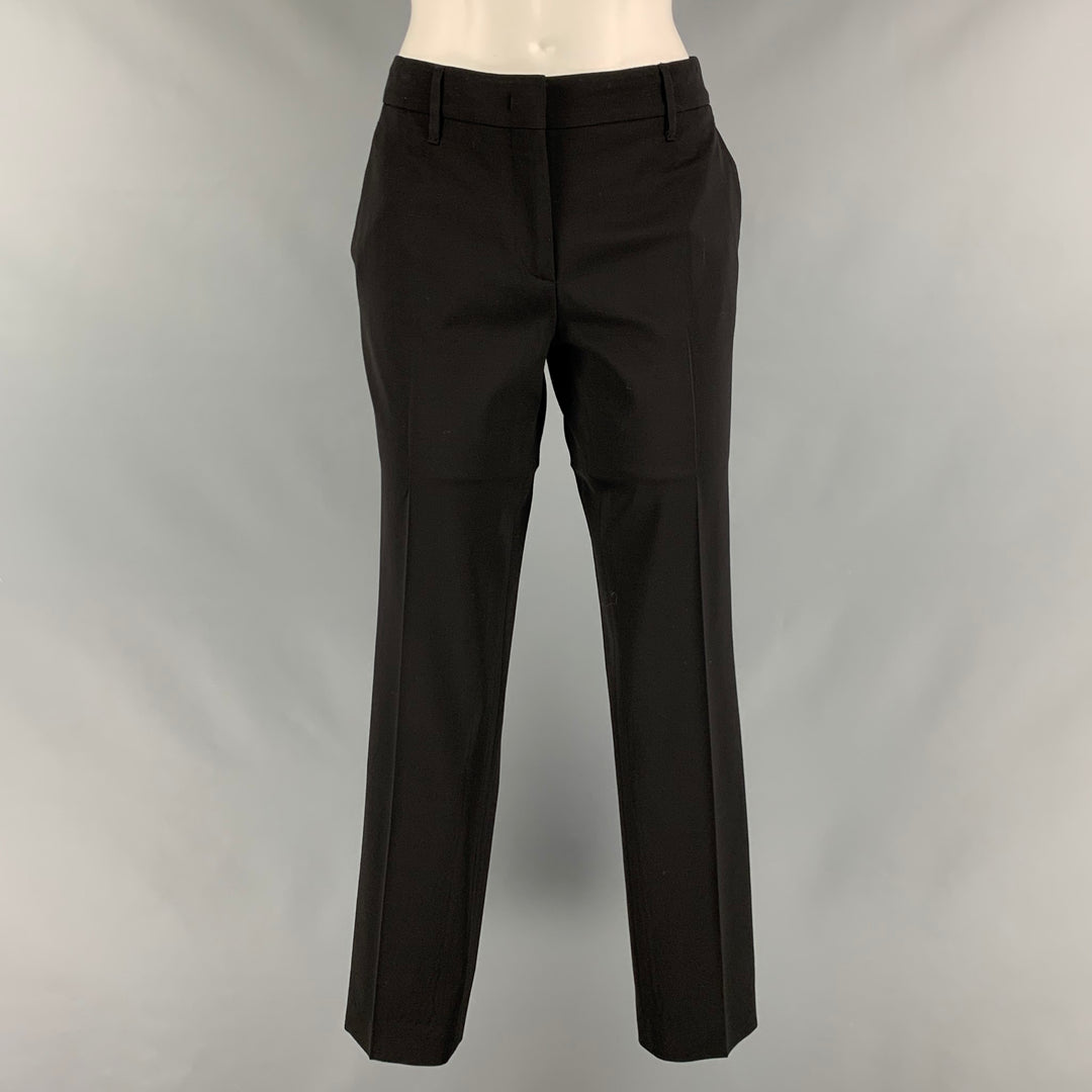 PRADA Size 8 Black Viscose Polyester Flat Front Dress Pants – Sui Generis  Designer Consignment