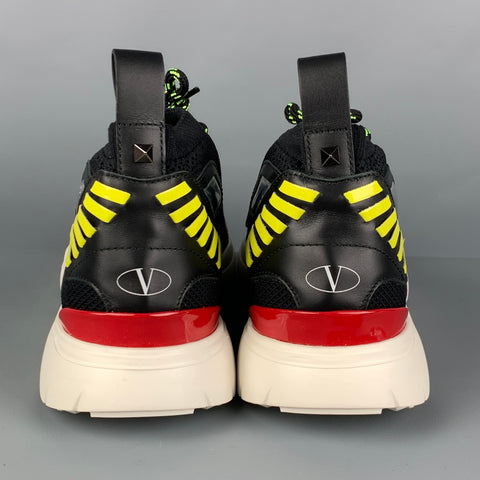 VALENTINO Size 9.5 Multi-Color Mixed Materials Leather Sneakers