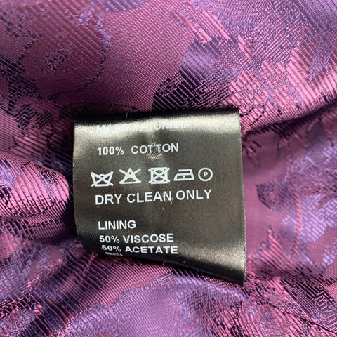 DUCHAMP Size 38 Dark Purple Cotton Buttoned Vest