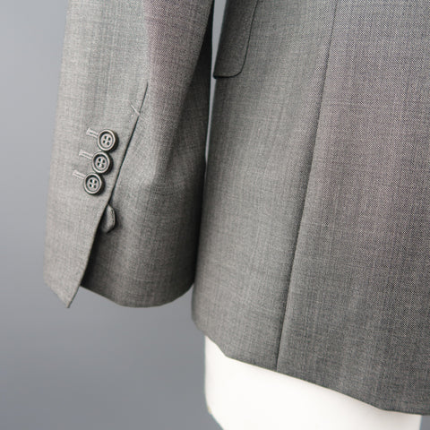 YVES SAINT LAURENT 38 Gray Wool Sport Coat