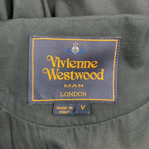 VIVIENNE WESTWOOD MAN Size XL Black Cotton Tuxedo Long Sleeve Shirt