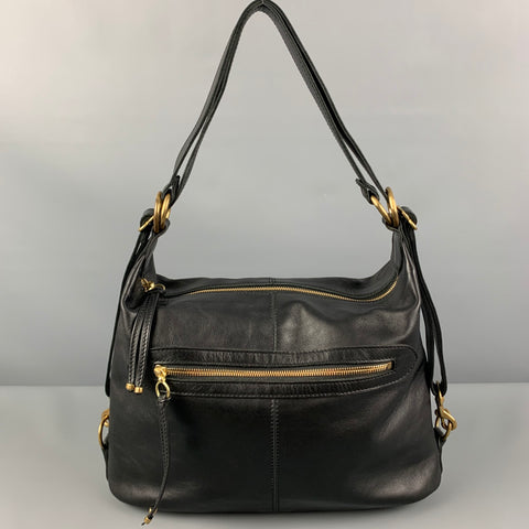 KENDALL CONRAD Black Leather Shoulder Handbag