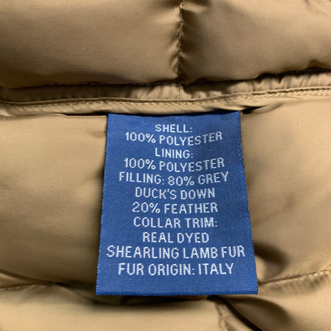 RALPH LAUREN Size L Green Polyester Quilted Zip Up Jacket