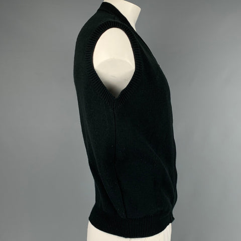 COMME des GARCONS HOMME Size L Black Acrylic Zip Vest