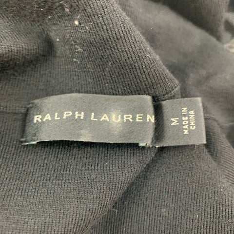 RALPH LAUREN Black Label Size M Black Wool Blend Pullover