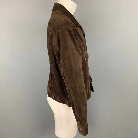 LEVI'S MADE & CRAFTED Size M Brown Corduroy Cotton Trucker Jacket
