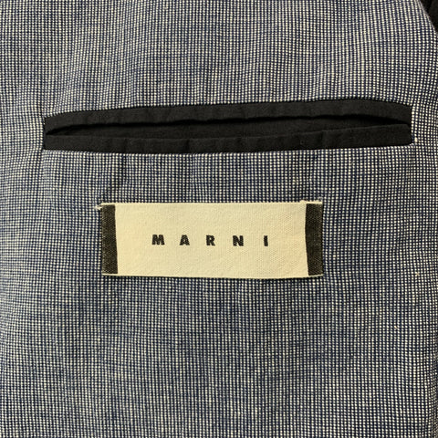 MARNI Chest Size 42 Blue Cotton Sport Coat