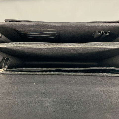 BRUCEGAO Black Crocodile Leather Briefcase Bags & Leather Goods