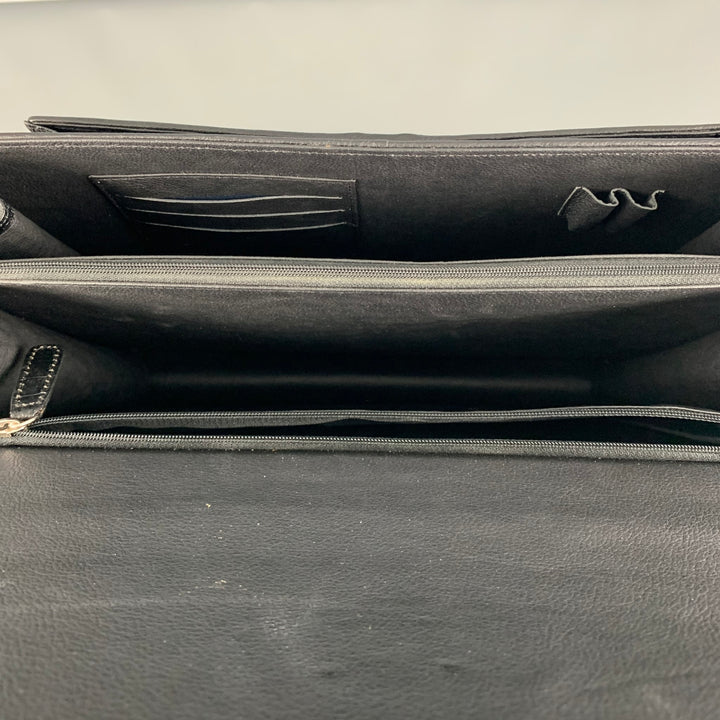 BRUCEGAO Black Crocodile Leather Briefcase Bags & Leather Goods