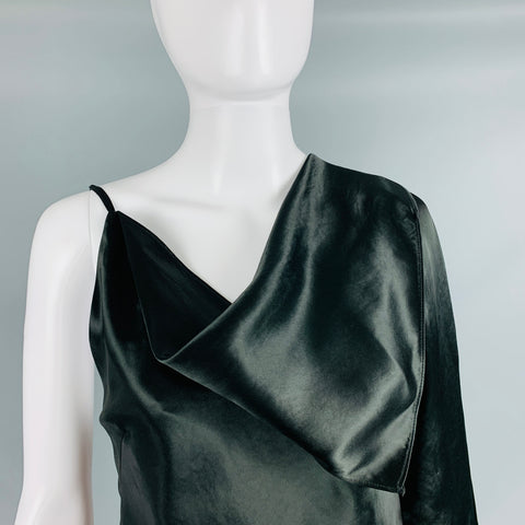 CHRISTOPHER ESBER Size 6 Black Draped Shift Dress