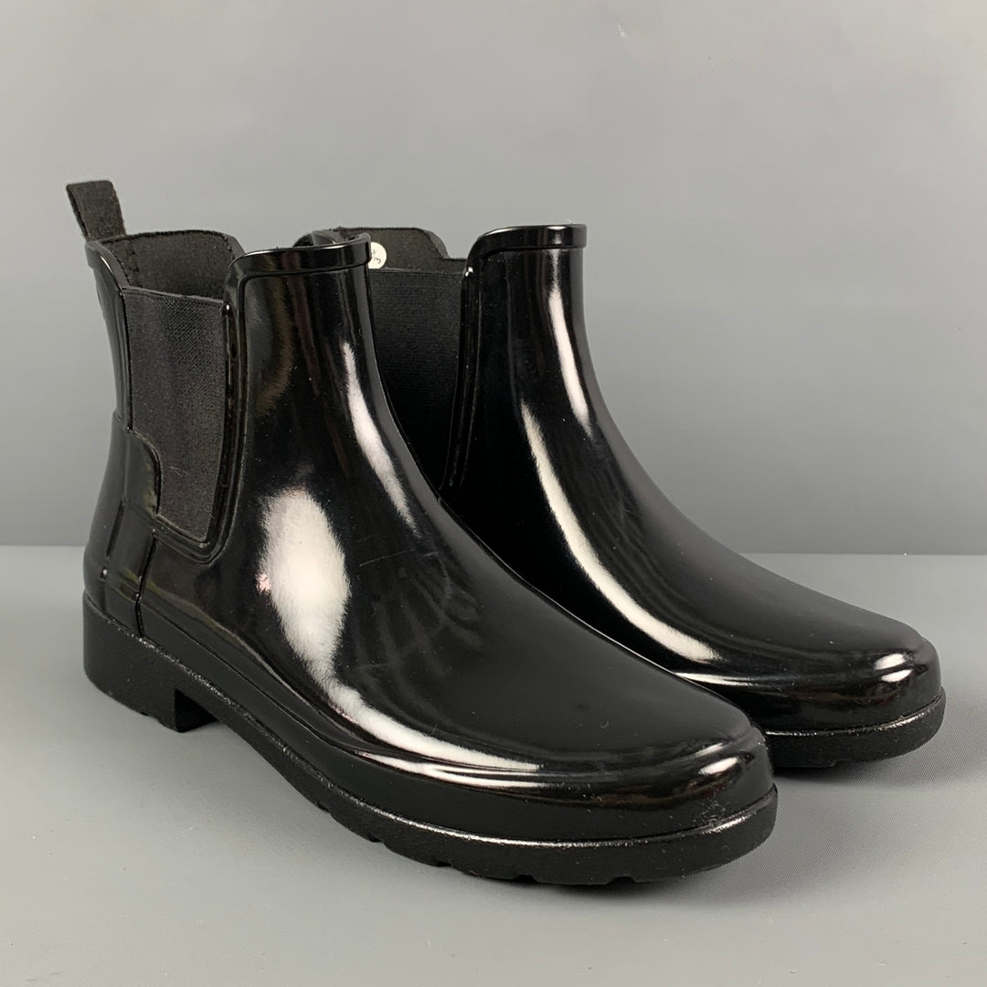 Hunter Women's Refined Chelsea Rain Boot - Gloss Finish, Waterproof, Vegan