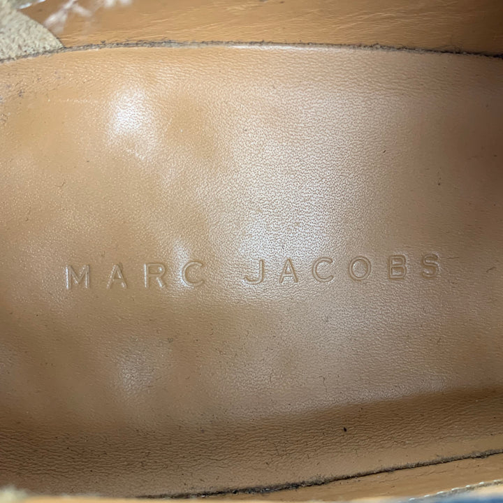 MARC JACOBS Size 10 Black Perforated Leather Wingtip Lace Up Shoes