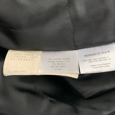 GIORGIO ARMANI Size 4 Black Wool Pencil Skirt Suit