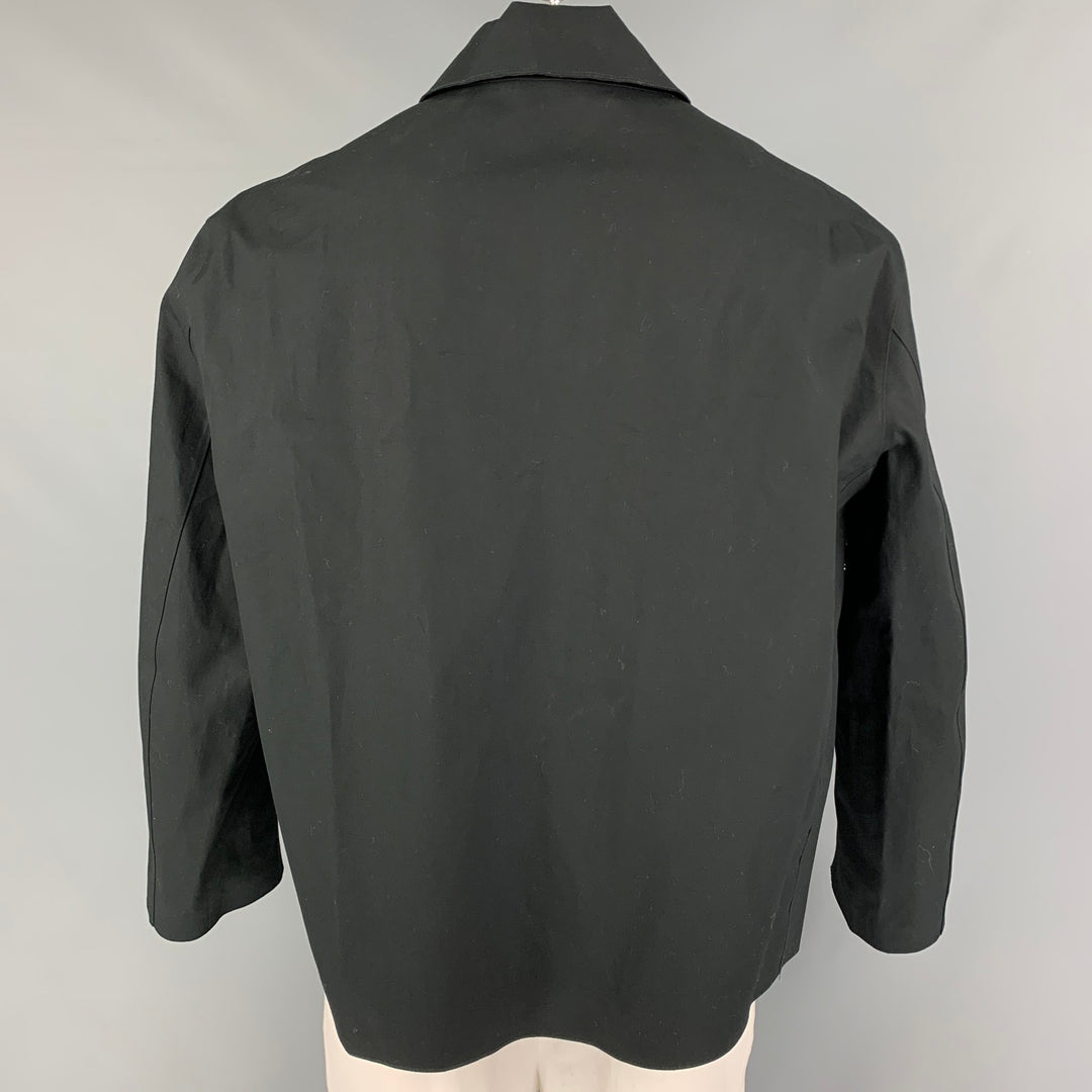 MACKINTOSH x JOHN ELLIOTT Size L Black Grey Tie Dye Bonded Cotton Zip Up Jacket