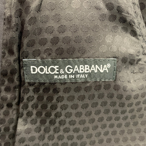 DOLCE & GABBANA Size 40 Black Cotton / Silk Shawl Collar Vest