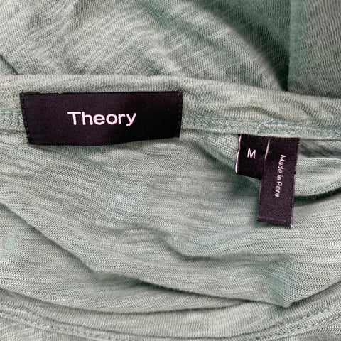 THEORY Size M Green Heather Cotton Short Sleeve T-shirt